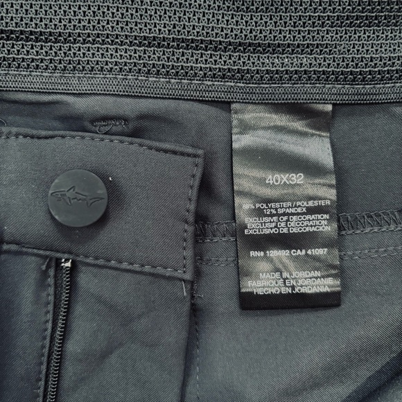 Greg Norman Men’s 40x32 Performance Stretch Classic Office Black Pant - Picture 8 of 14